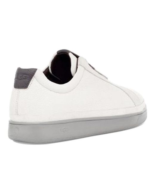 Ugg White Cali Low-Top Zip-Up Sneakers for men