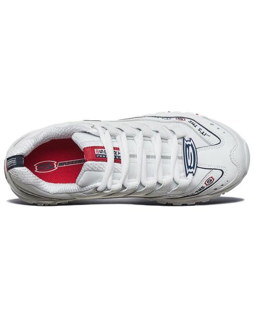 Skechers White (Wmns) D Lites Leisure Shoes Gs