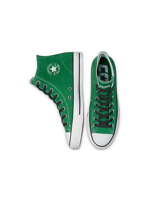 Converse Green Chuck Taylor All Star Pro High 'Perforated Suede for men