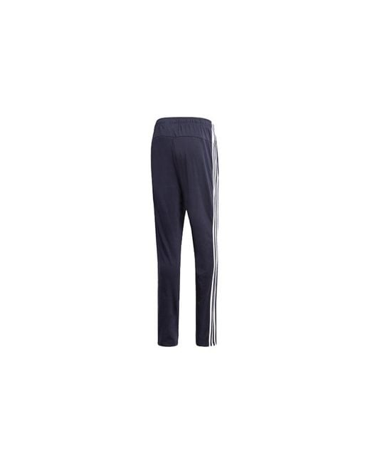 Adidas Blue Plaid Applique Knitted Sports Long Pants for men