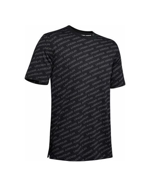 Under Armour Black Ua Unstoppable Wordmark Short Sleeve T-Shirt for men