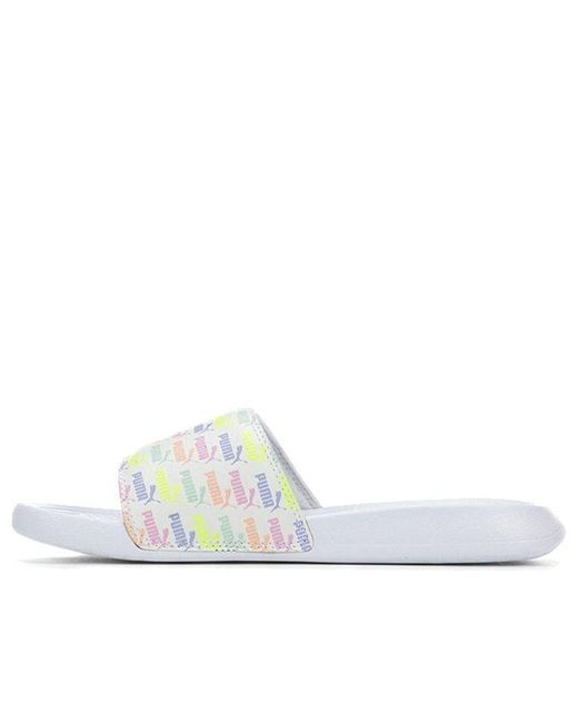 PUMA White Popcat Mini Logo for men