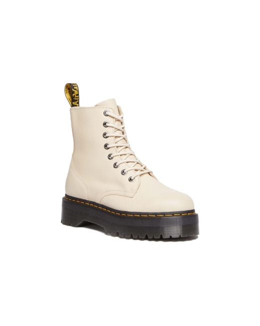 Dr. Martens Natural Jadon Iii Pisa Leather Platform Boots 'Parchment'