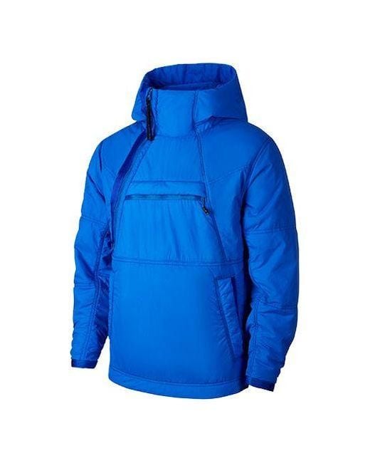 Nike Blue Sports Hooded Padded Jacket for men