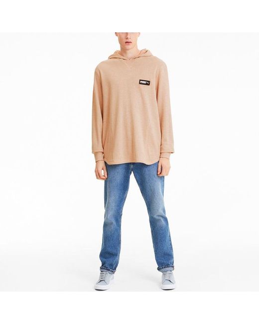 PUMA Orange Fusion Logo Hoodie for men