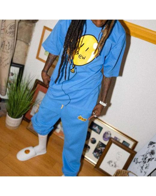 Drew House Blue Joy T-Shirt 'Sky' for men