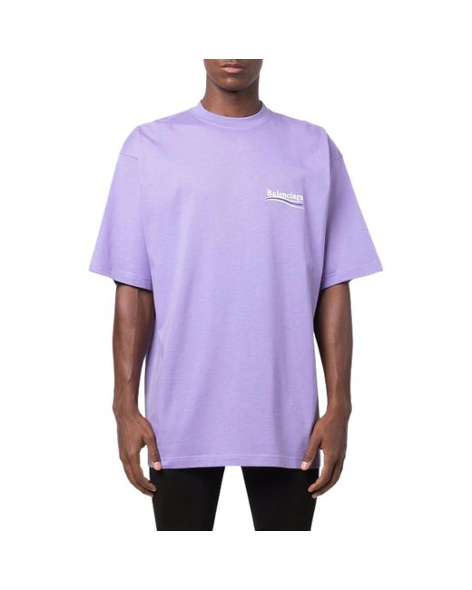 Balenciaga Purple Political Campaign T-Shirt Large Fit