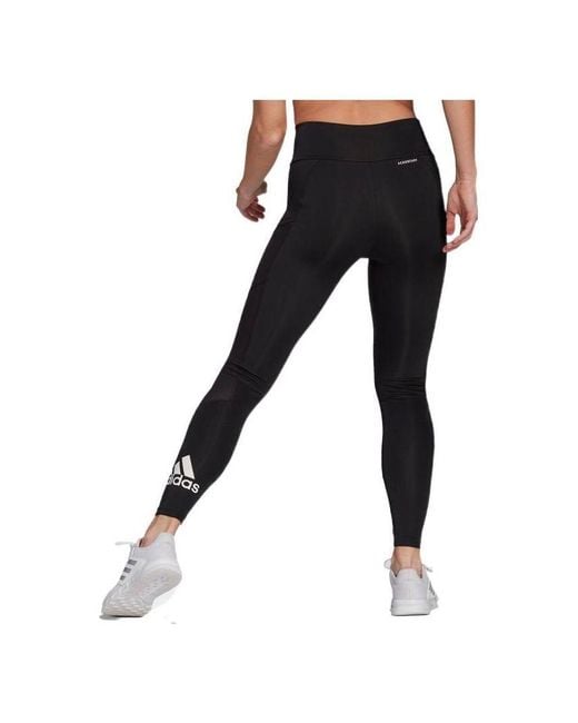 Adidas Black (Wmns) Designed To Move Big Logo Sport Leggings Asia Sizing