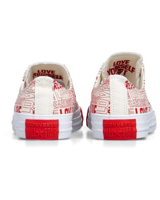Converse Red (Wmns) Love Fearlessly Chuck Taylor All Star Low Top