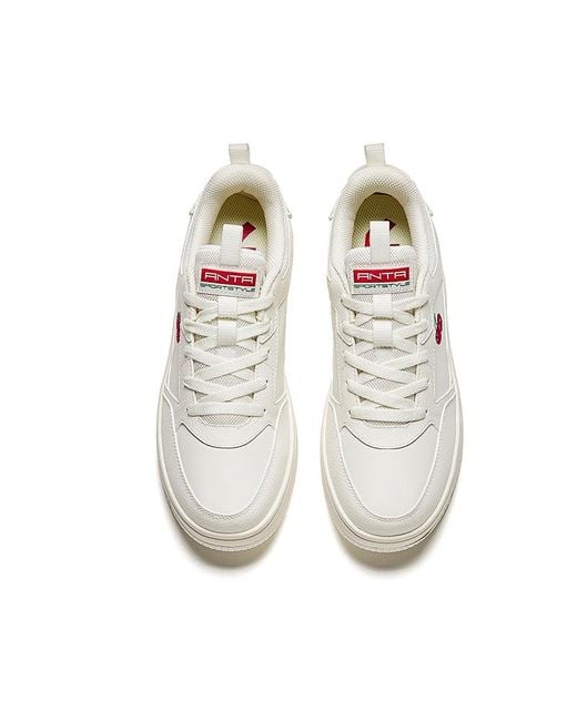 Anta White (Wmns) Life Collection Skateboarding Shoes With Cherries'