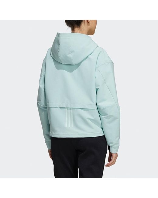 Adidas Blue (Wmns) Style Shell Jkt Casual Sports Hooded Jacket