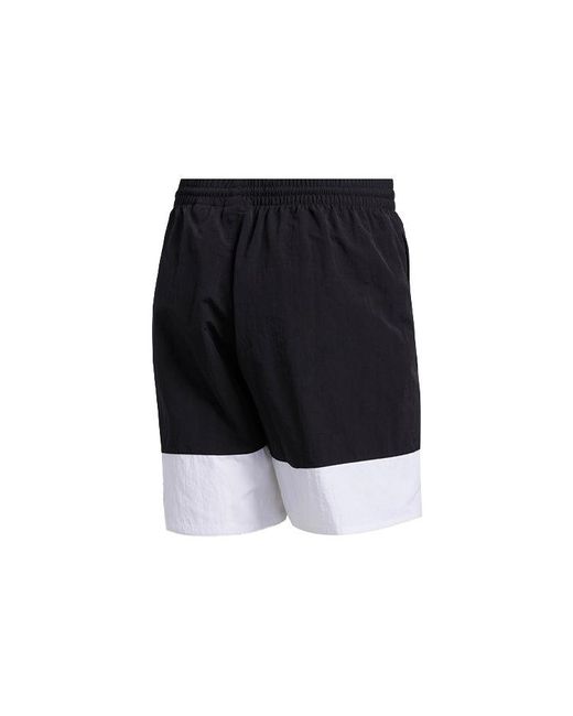 Adidas Black Originals Logo Alphabet Printing Splicing Loose Shorts for men