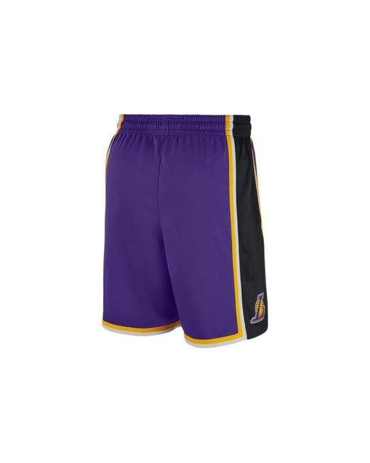 Nike Purple Nba Statement Edition Basketball Shorts 'Los Angeles Lakers' for men