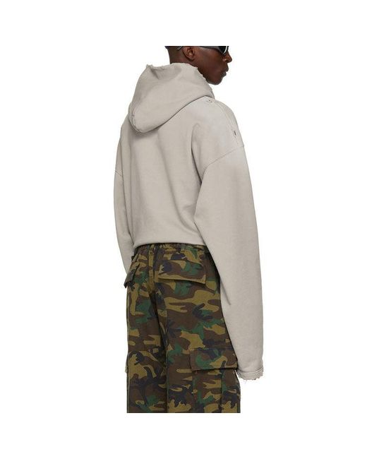Balenciaga Gray Bb Pixel Print Hoodie for men