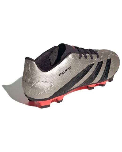 Adidas Gray Predator Club 'Platinum Metallic Aurora Turbo' for men