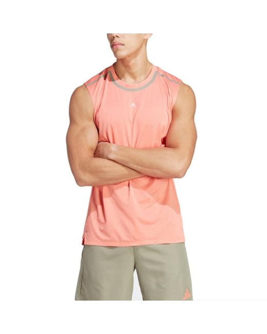 Adidas Pink Teach Not Preach Workout Vest for men