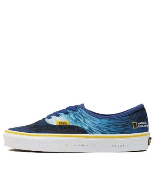 Vans Blue National Geographic X Authentic 'Ocean' for men
