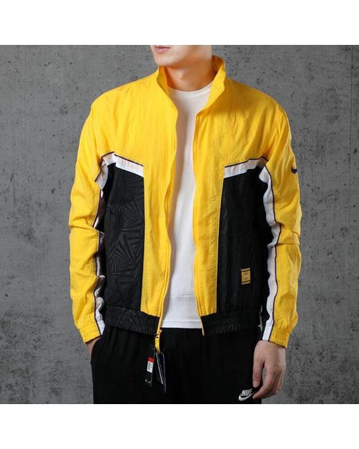 Nike Yellow Lakers City Edition Sports Jacket for men