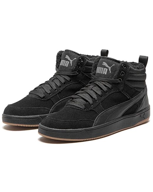 PUMA Black Rebound Street High Board Shoes for men