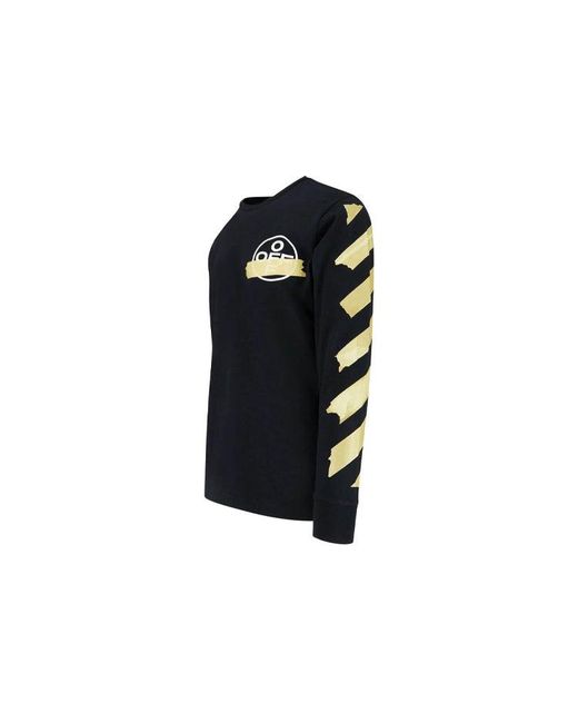 Off-White c/o Virgil Abloh Blue Tape Arrows Long Sleeve T-Shirt for men