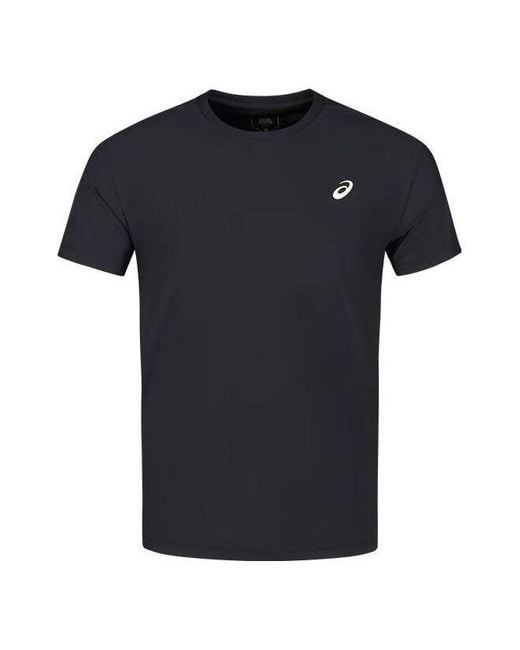 Asics Black Short Sleeved Running Top Asia Sizing 'Performance' for men