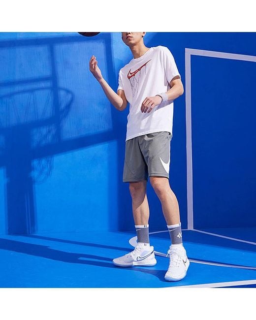 Nike Gray Dri-Fit Quick Dry Basketball Sports Gym Shorts for men