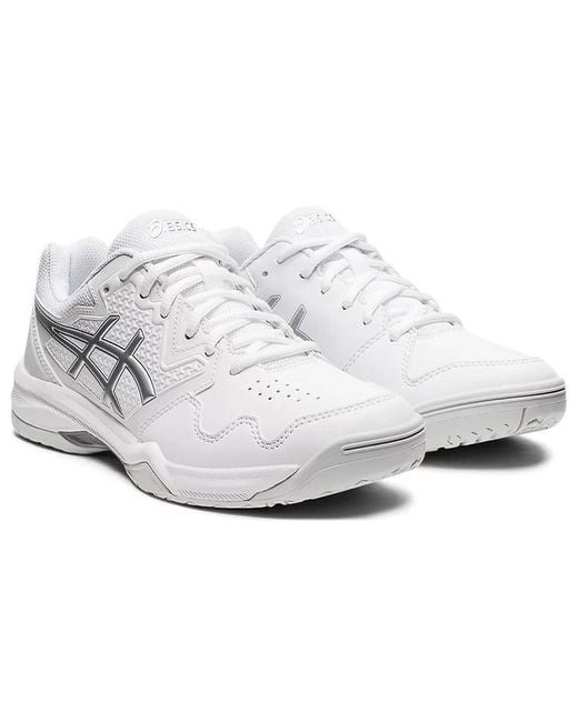 Asics White Gel-dedicate 7 Tennis Shoes