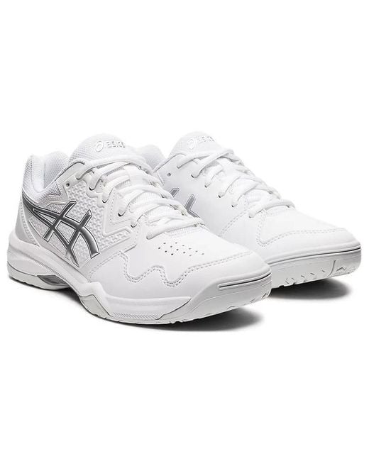 Asics White Gel-dedicate 7 Tennis Shoes