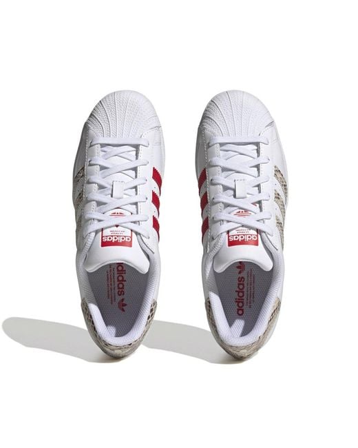 Adidas White (Wmns) Originals Superstar 'Cloud Wonder Better Scarlet'