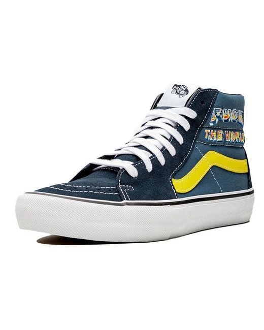 Vans Blue Supreme X Sk8-Hi 'Fuck The World for men