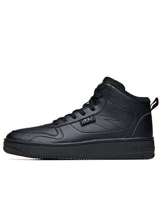 Anta Black Skateboarding Series Sneakers High for men
