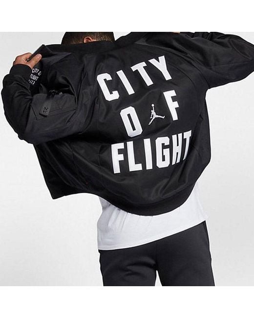 Nike Black City Of Flight Ma-1 Jacket for men