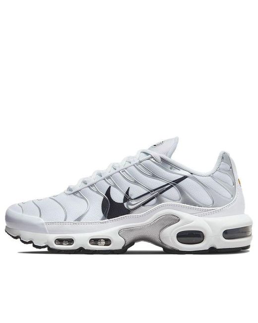 nike air max plus white metallic silver