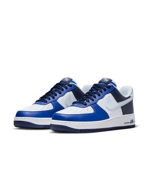 Nike Blue Air Force 1 '07 Lv8 White/football Grey-game Royal Fq8825-100 for men