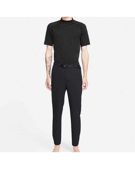 Nike Black X Mmw Crossover Ss22 Elastic Waist Solid Color Casual Long Pants/Trousers Autumn for men