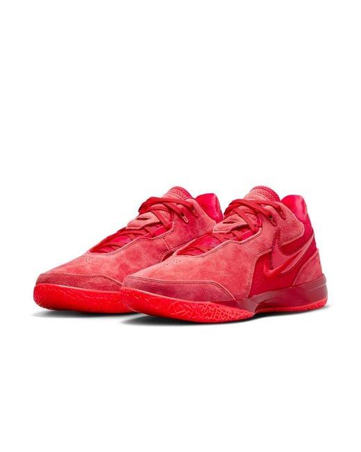Nike Red Lebron Nxxt Gen Ampd Basketball Shoes for men