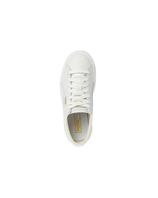 PUMA White (Wmns) Basket Platform Core