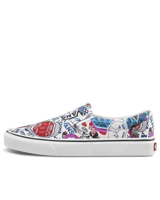 Vans Classic Slip On Sticker Mash Up in Blue for Men Lyst UK
