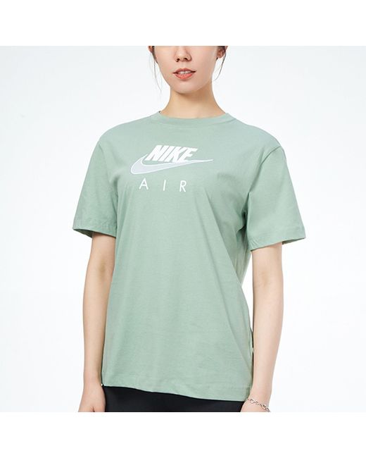 Nike Green (Wmns) Air Logo Casual Sports Short Sleeve
