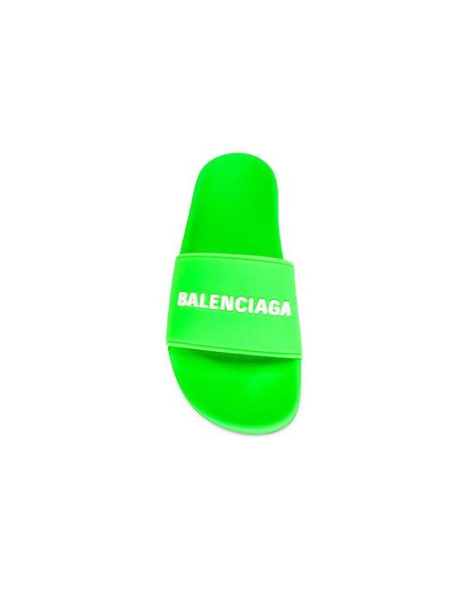 Balenciaga Green (Wmns) Pool Slide 'Neon'