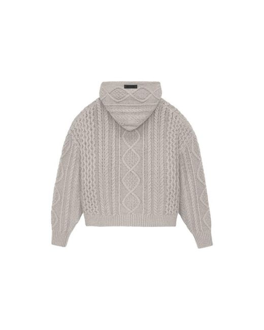 Fear Of God Natural Fw23 Cable Knit Hoodie for men
