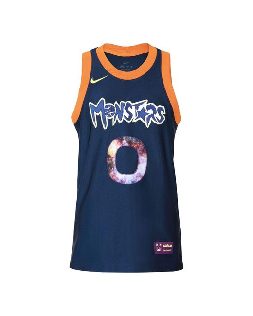 Nike Blue Ss20 Lebron X Monstars Crossover Dna Jersey Large Basketball Vest for men