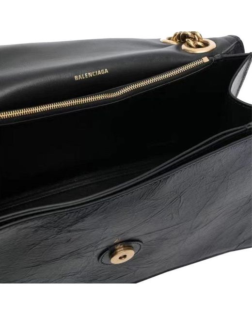 Balenciaga Black (Wmns) Crush Medium Chain Bag