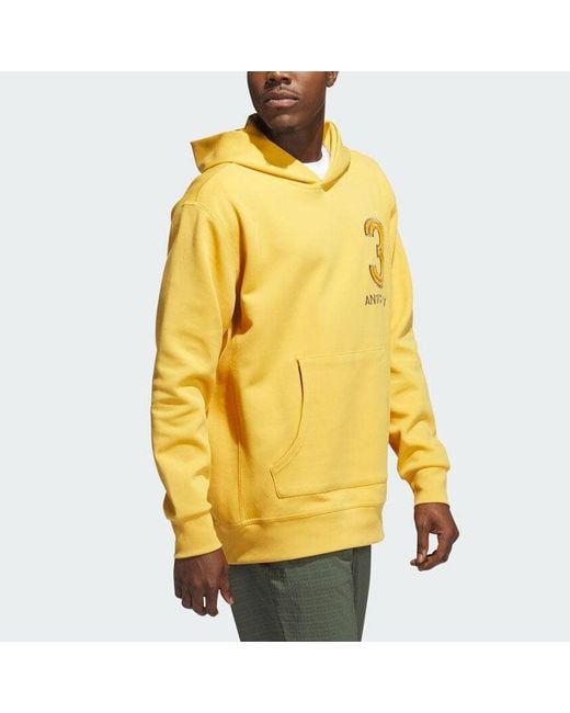 Adidas Yellow Adicross Anti 3 Putt Hoodies for men