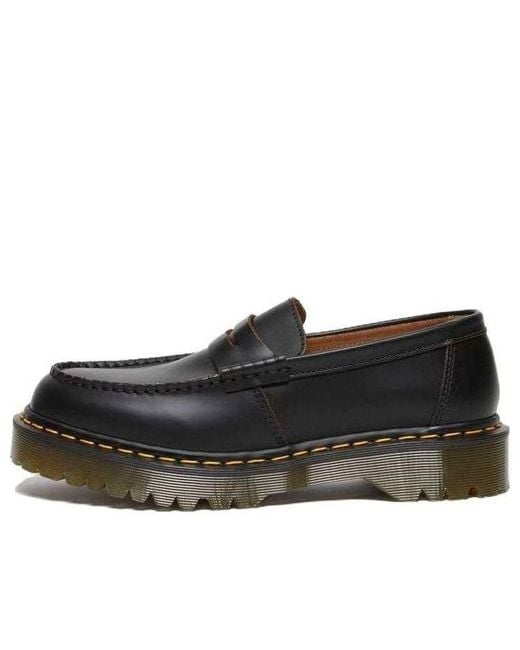 Dr. Martens Black Penton Bex Stitch Quilon Leather Loafers