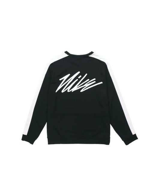 Nike Black Dri-Fit Logo Knit Quick Dry Training Pullover for men