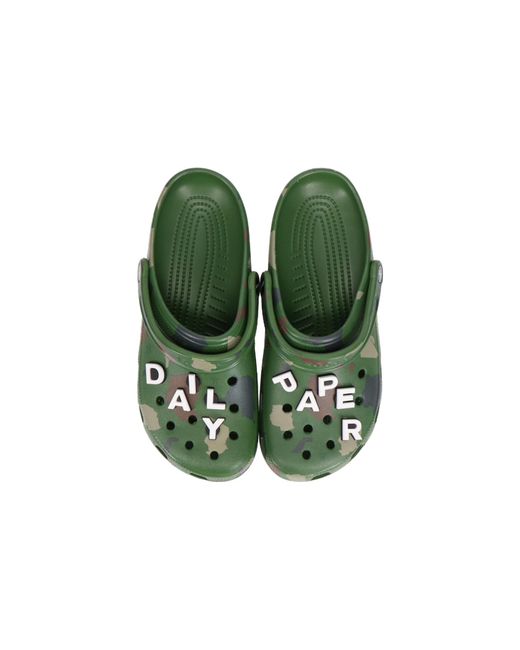 CROCSTM Green Classic Clogs 'Daily Paper' for men