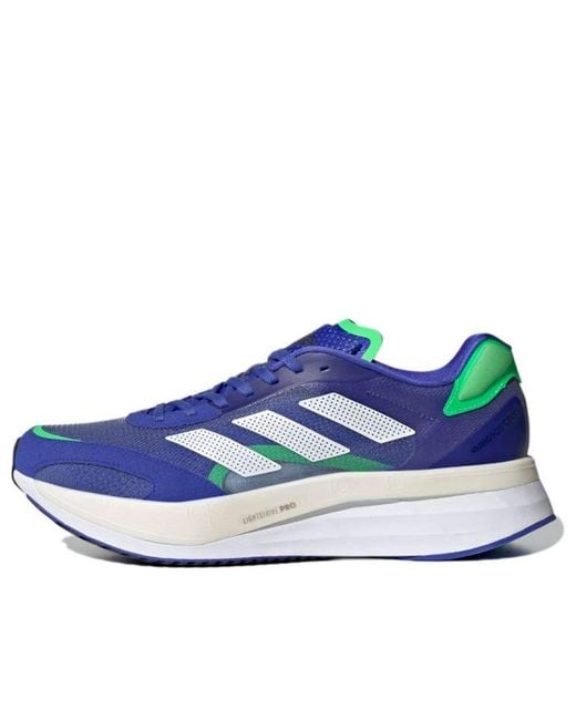 Adidas Blue Adizero Boston 'Sonic Ink Screaming' for men