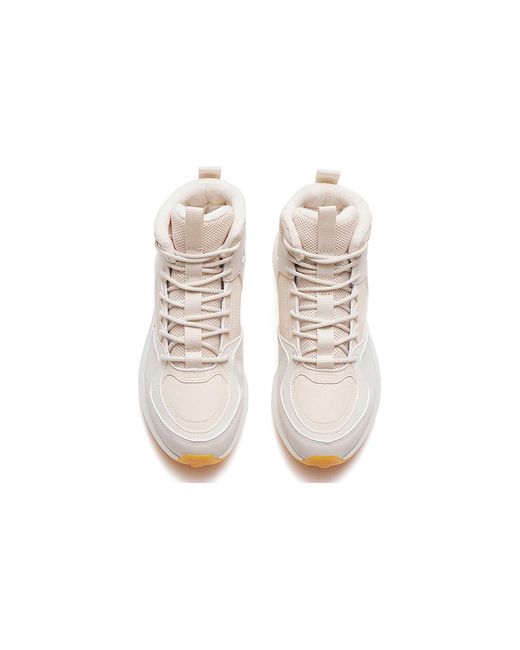 Anta White (Wmns) Fleeced High Top Casual Shoes
