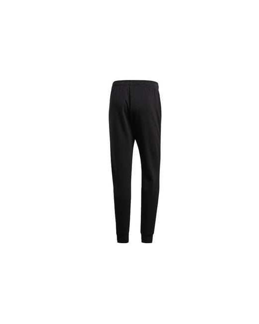 Adidas Black Essentials French Terry Pants Knitted Sport Trousers for men